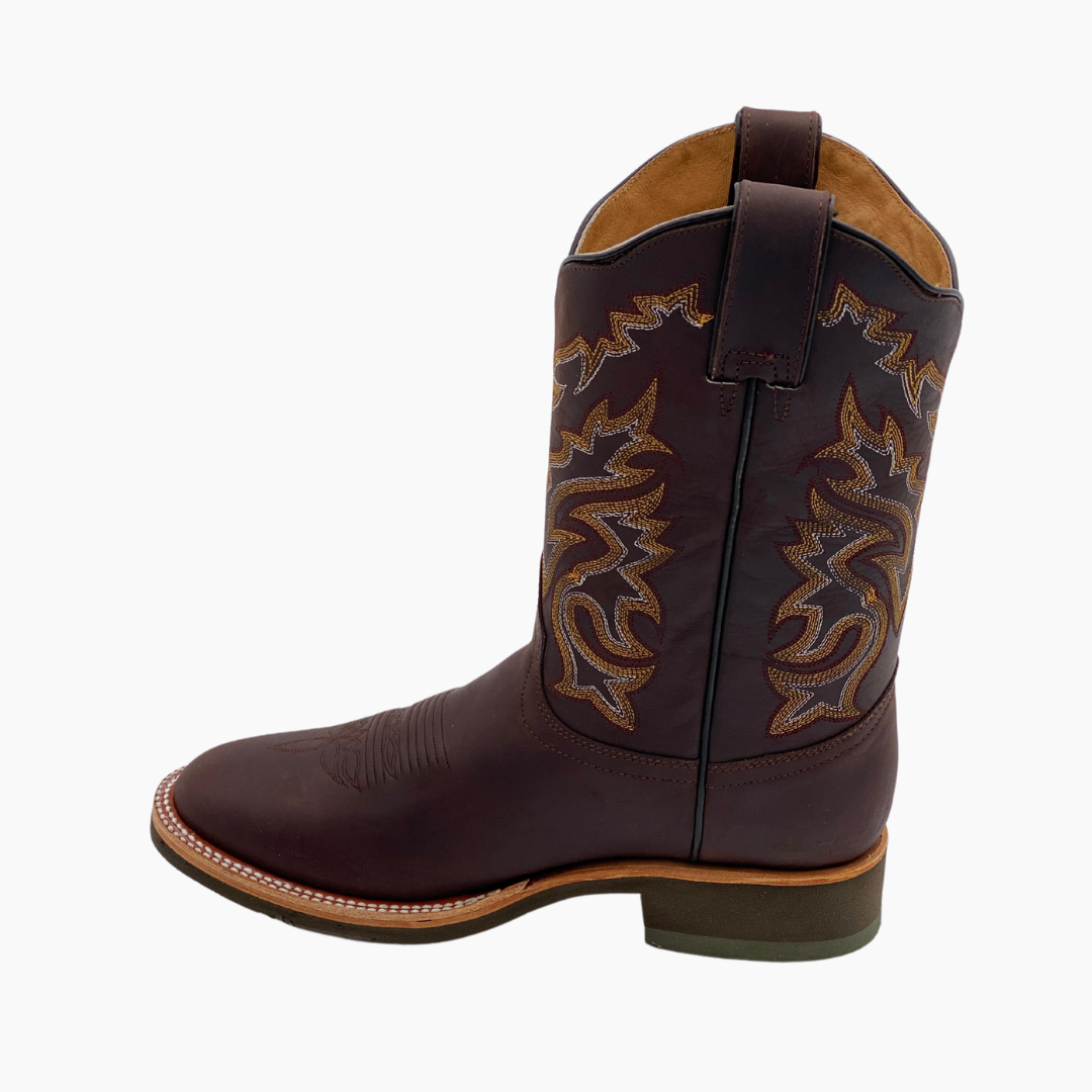 Bota Vaquera Hombre Montana Crazy Cafe Punta Oval Suela Flex