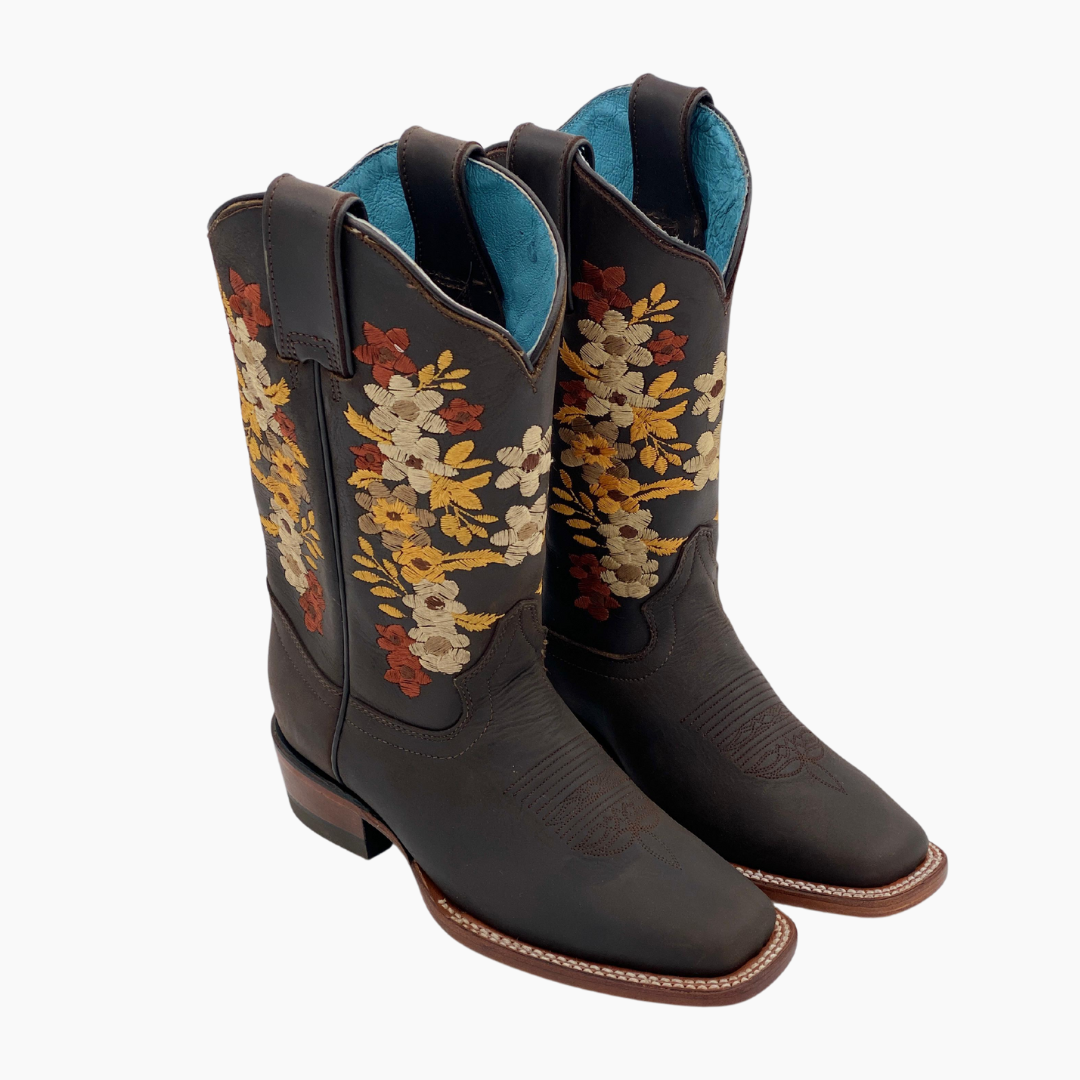 Bota Vaquera Mujer Vegas Crazy Cafe Suela de Cuero