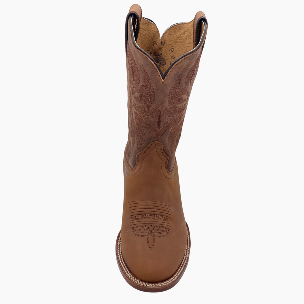 Cuero Botas Cowboy Punta Redonda Botas Camperas Botas Vaqueras