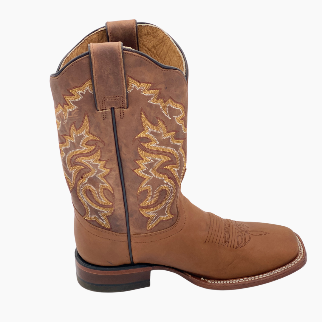 Bota Vaquera Hombre Vegas Crazy Miel Bulldog Suela de Cuero