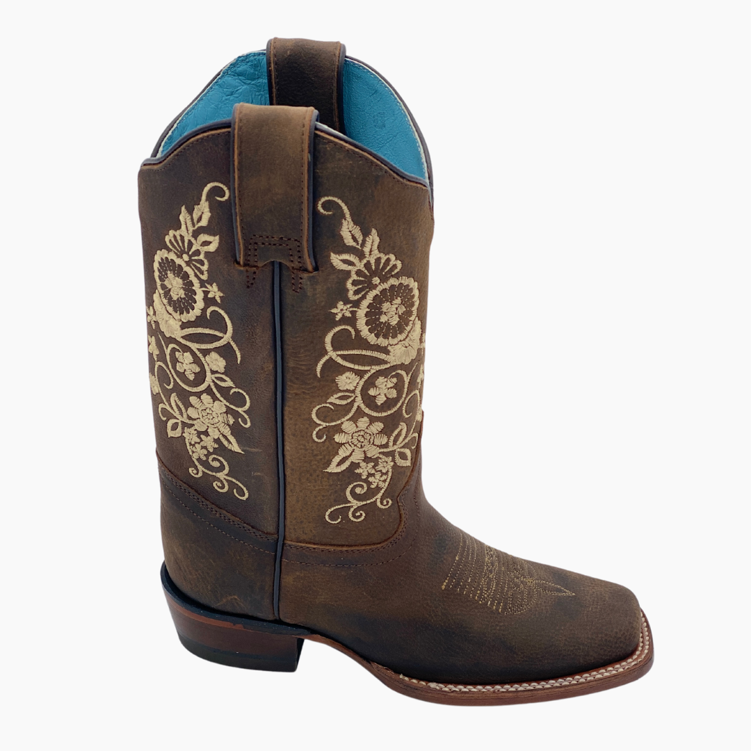 Bota Vaquera Mujer Vegas Salvaje Camel Suela de Cuero