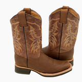 Bota Vaquera Hombre Montana Miel Punta Rodeo Suela Flex