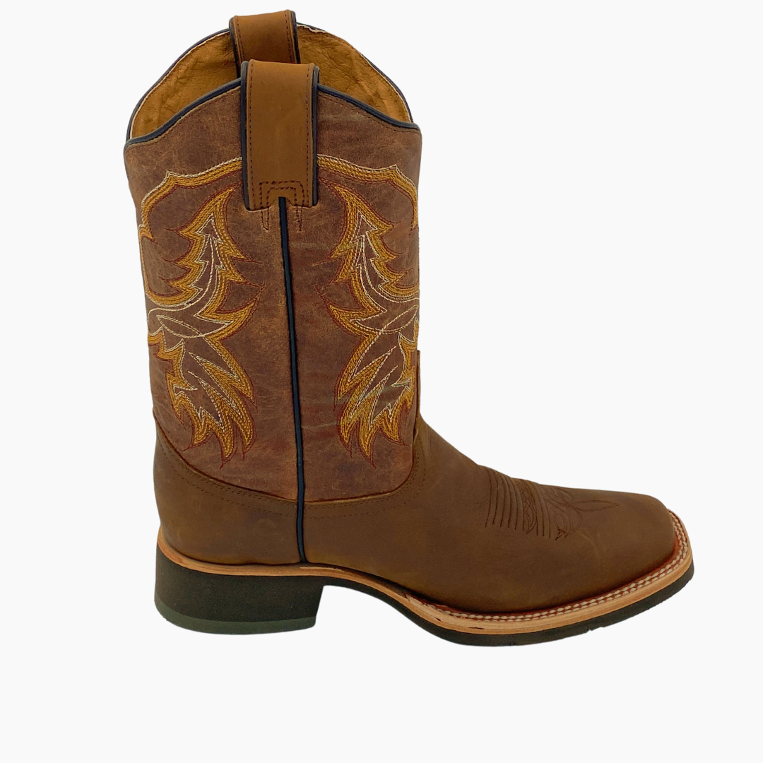 Bota Vaquera Hombre Montana Miel Punta Rodeo Suela Flex