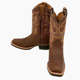 Bota Vaquera Hombre Montana Miel Punta Rodeo Suela Flex