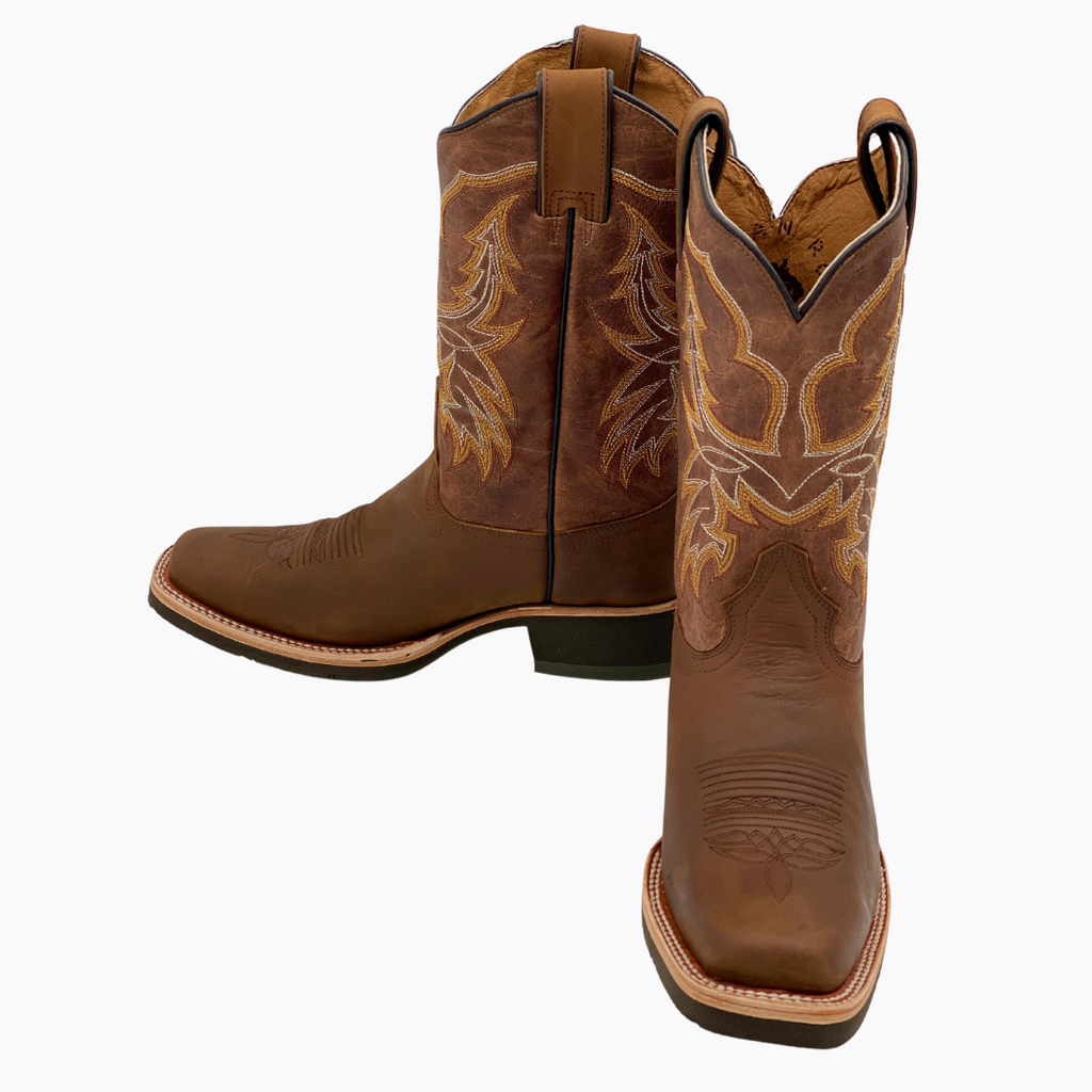 Bota Vaquera Hombre Montana Miel Punta Rodeo Suela Flex El Gran Rodeo Boutique