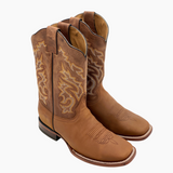 Bota Vaquera Hombre Vegas Crazy Miel Bulldog Suela de Cuero