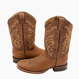 Bota Vaquera Hombre Vegas Crazy Miel Bulldog Suela de Cuero